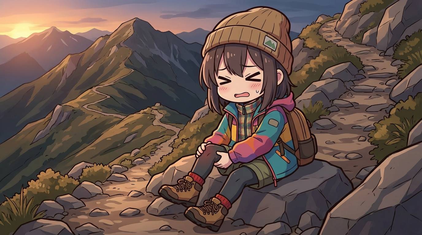 下山で膝が笑う人へ。膝サポーター・サポートタイツ・ストックを使いこなして膝を守る完全ガイド