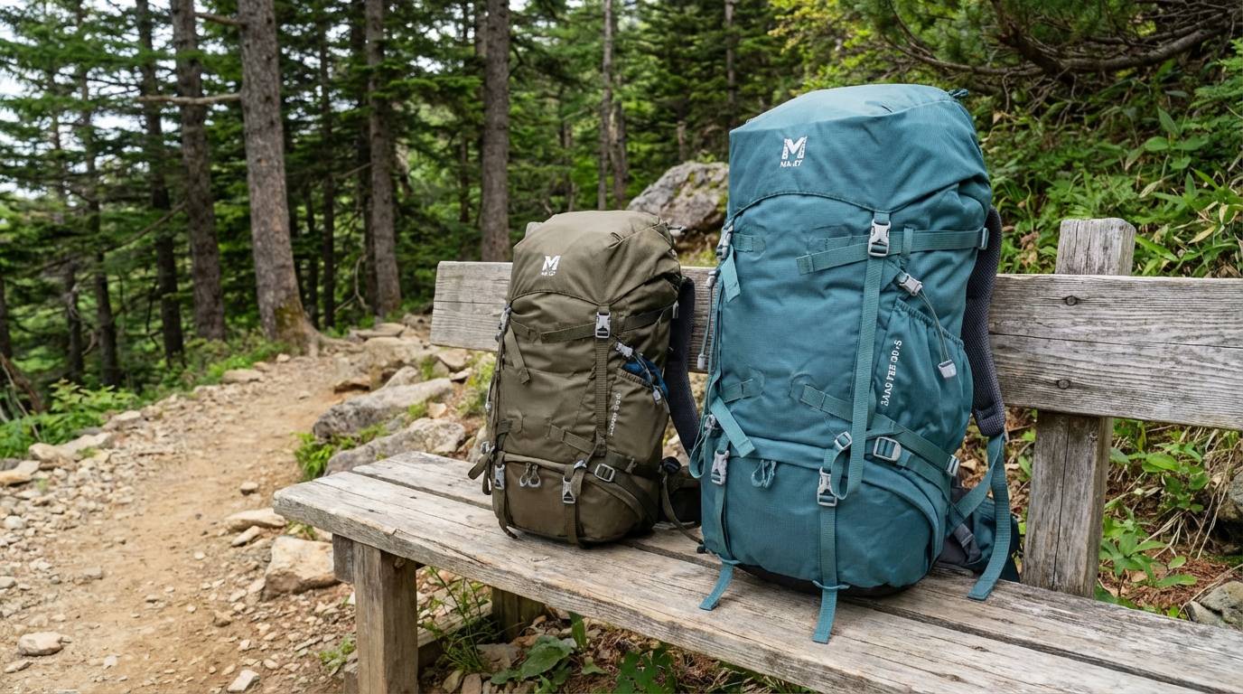 Image Prompt: ミレー「サースフェー」の30+5と40+5を並べて比較している様子。サイズの違いが分かる。